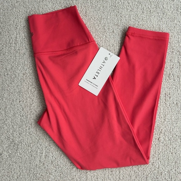 NWT Athleta Transcend 7/8 Tight Coral Size Small - Picture 3 of 7